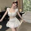 Fashion Women's Clothing Temperament Sweet and Spicy Style Short Top + Skirt Set