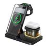 5 In 1 Charging Station Clock Night Light Function Portable Wireless Charger for Mobile Phone Watch 