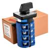 Heschen Universal Rotary Cam Selector Changeover 660V 3 Position 4 Phase 16 CE Switch, SZW26-63/D404.4, 63A, ON-OFF-ON, 4NO+4NC Terminals,
