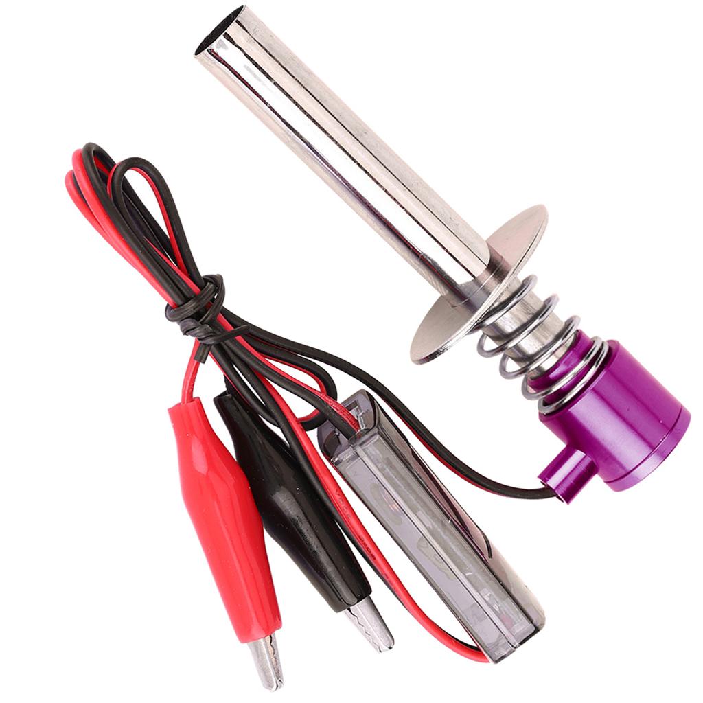 6V 24V Electronic Glow Plug Starter Igniter Fit for Nitro RC Car Engine (Purple)