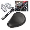 New Motorcycle Seat 3 Inch Springs Mounting Brackets Cushion Saddle Pad Black