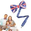 Union Jack Bow Tie Adjustable Neck British Flag Bowtie Queen Elizabeth Platinum Jubilee 70 Years Decorations