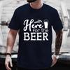 Here for The Beer Graphic Graphic T Shirts Men Y2k Streetwear Beer DAY Drinking Party Tops Plus Size Clothes Short Sleeve Tees