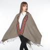 Autumn and Winter Style Imitation Cashmere Scarf, Women's Retro Fringed Embroidered Hat, Thickened Shawl, Cape