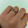 Dark Retro Heart Open Ring - Minimalist Light Luxury Cool Design