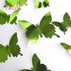Talos 12Pcs/Set Mirror PVC Butterfly 3D Single Layer Wall Art Sticker Removable Home Decor