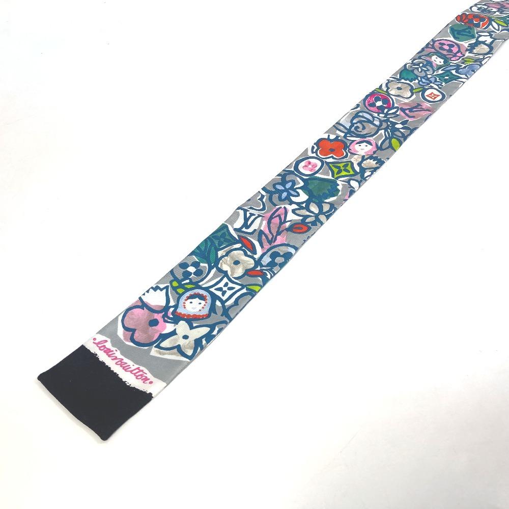 Louis Vuitton Monogram Bandeau LVpop Scarf silk gray