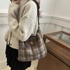 2025 Весна Новый Колледж Стиль Повседневный Клетчатый Рюкзак Женский Дорожный Многофункциональный Большой Вместимости Наплечная Сумка-Тоут