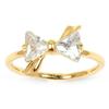 Gold Plated Ring 'Romantic Knot' White Gold