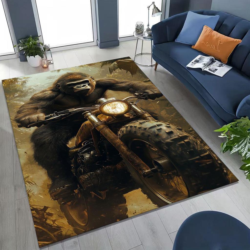 Персонализированный коврик с рисунком мотоциклиста для спальни, гостиной, дивана, дома, придверный коврик, декор, большой детский нескользящий коврик для пола