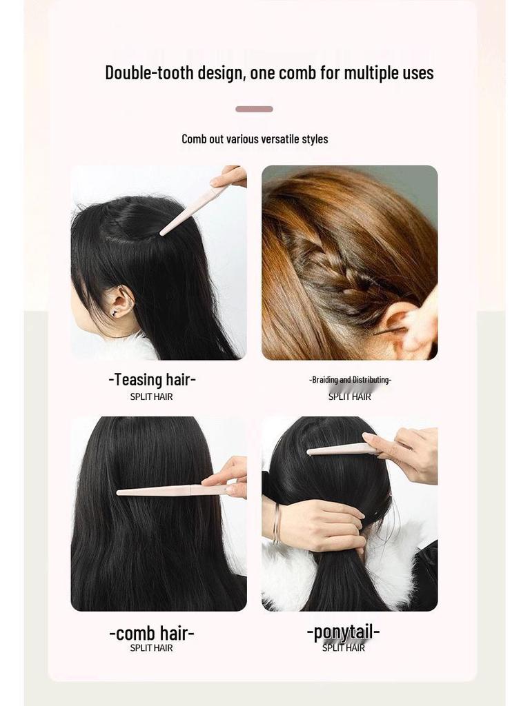 Портативная мини-складная расческа для детей и взрослых - Идеальна для плетения кос, с мелкими зубьями для челки, удобна для путешествий