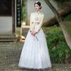 Elegant Blue Sequin Hanbok Women's Traditional Korean Clothing Classical Dance Stage Performance Dress Halloween COS Hanboks