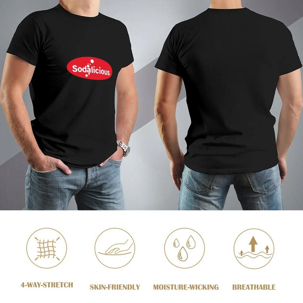 Sodalicious Logo T-Shirt Vintage T Shirts Shirts Graphic Tees Cotton T Shirt Men