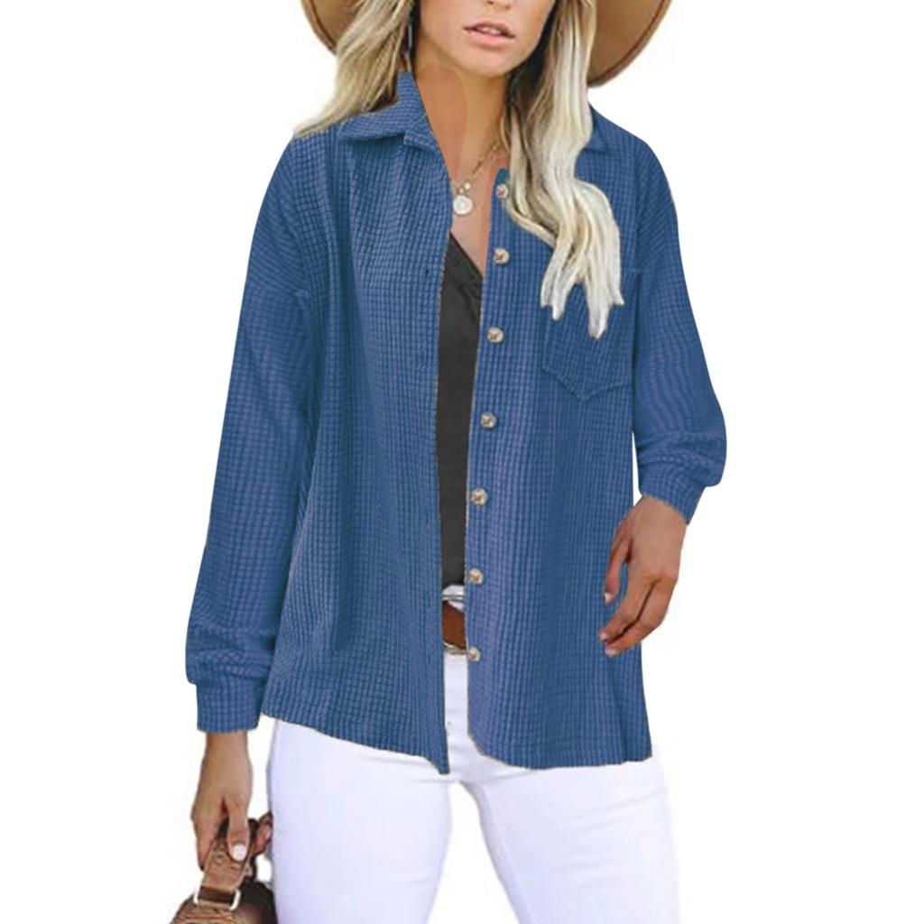 Женская осенне-зимняя модная однотонная однобортная куртка с длинными рукавами