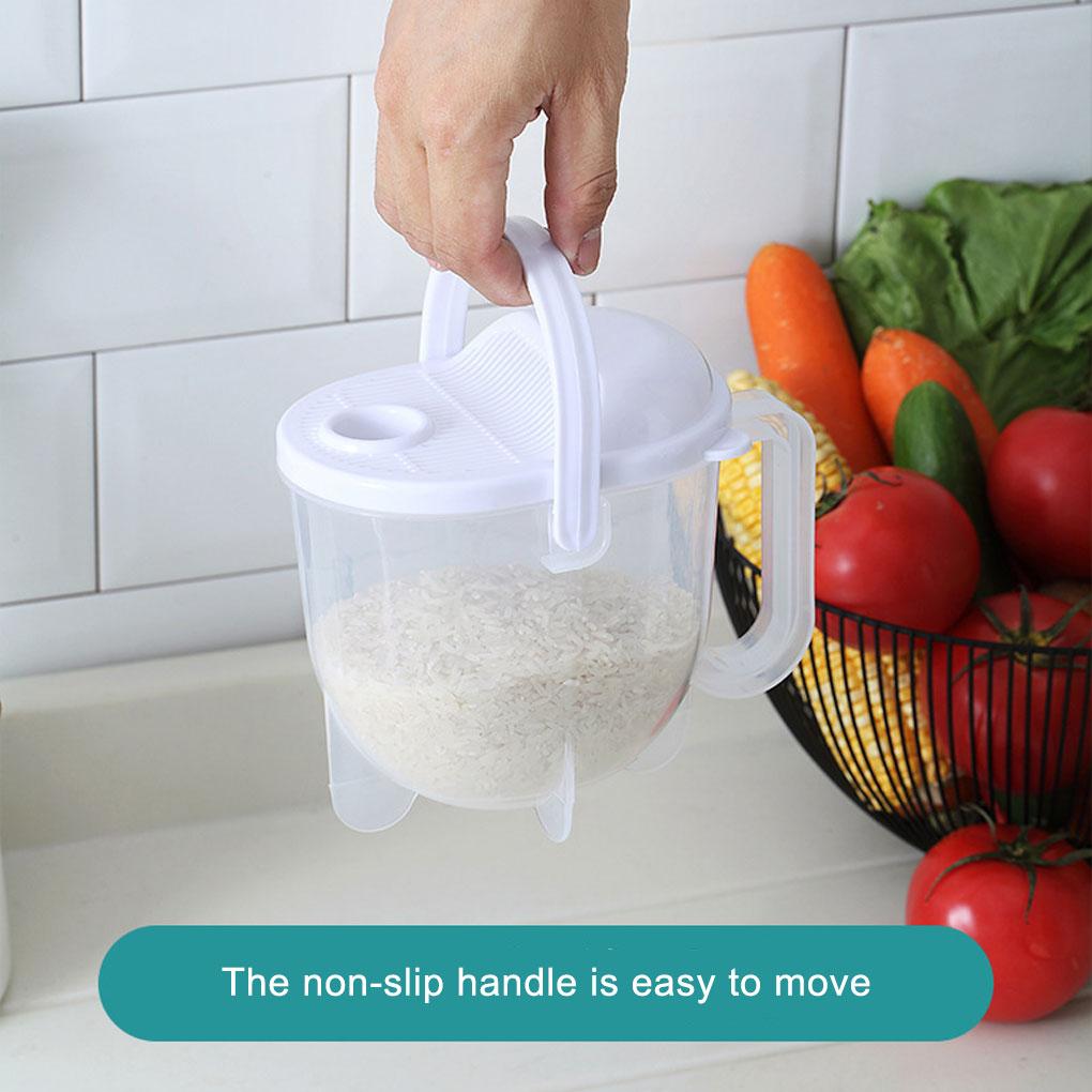 Машина для мытья риса с ручкой, пластиковое сито для мытья соевых бобов, удобное многофункциональное сито для кухонных принадлежностей