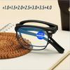 Men Women Portable Foldable Reading Glasses Vintage Anti Blue Light Far Sight Eyewear +1.0+1.5+2.0+2.5+3.0+3.5+4.0