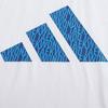 Adidas Трикотажная футболка с круглым вырезом и коротким рукавом с принтом логотипа, унисекс, топы белого и синего цветов ADICLTSPSTK-WBU