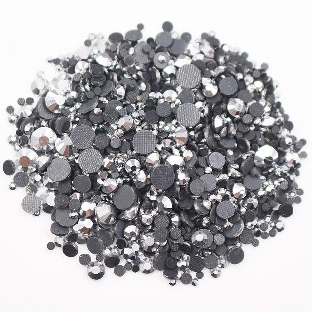 Glitter Mix Size Rhinestones Shiny Crystals Strass Glue Stones Beads Crystals Fabric Crafts Gems Hotfix Rhinestones for Clothes