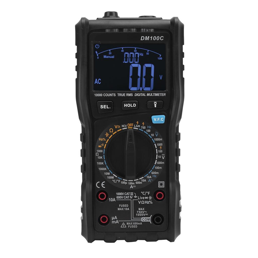 Мультиметр DM100C Высокоточный цифровой мультиметр для обслуживания электрооборудования 10A999.9V