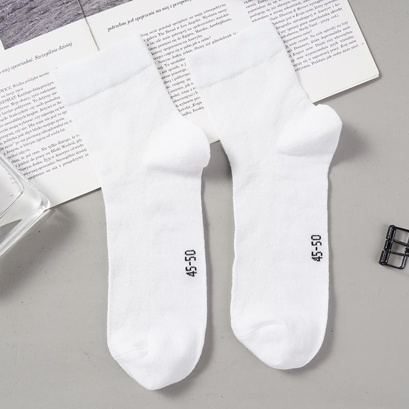 PLUS SIZE 40-45 мужские носки средней длины мужские однотонные тонкие сетчатые дышащие впитывающие пот носки Plus Fat Plus Size Socks