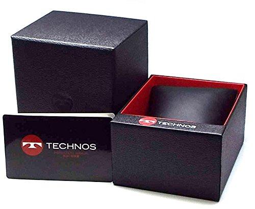 TECHNOS Женские часы элегантные керамические черный циферблат золото комбинированный браслет в форме сердца набор TSL906GB-SET