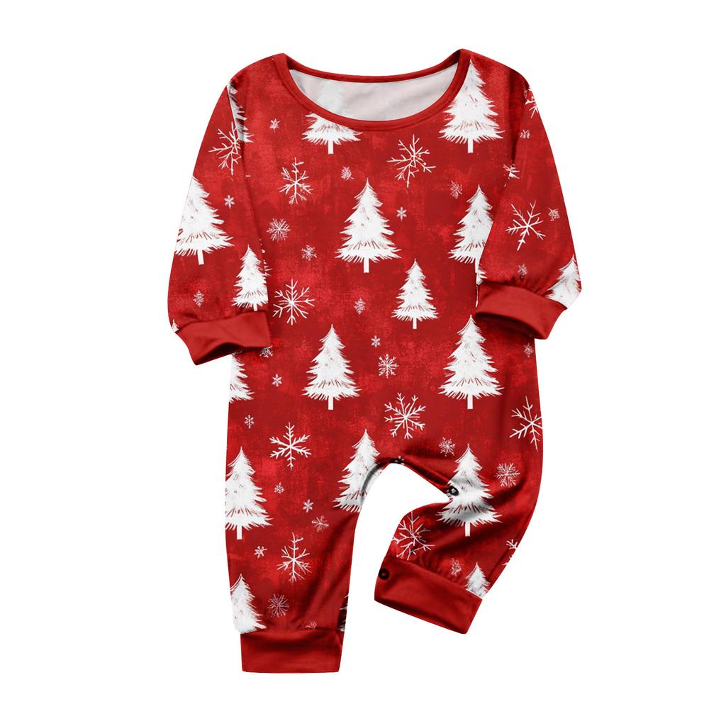 Print Cute Family Set Pajamas, Home Clothes, Family Set Long Sleeve Top Pants Set