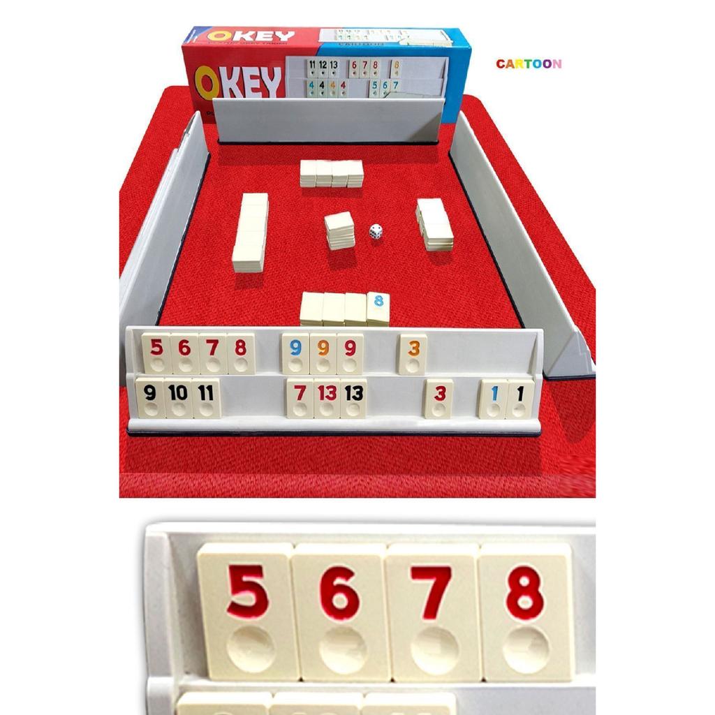 Пластиковый набор Okey, большой размер, размер кия 44 см