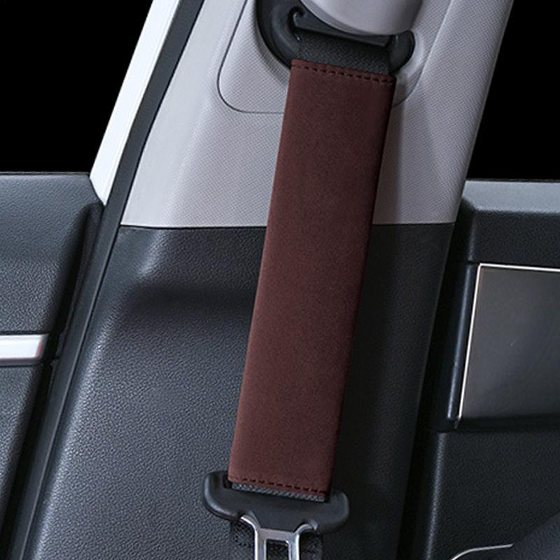 Car Safety Belt Cover Car Seat Belt Cover Pad Comfortable Seatbelt Covers Built-In Anti-Slip Silicone Strip Safety Strap Cushion