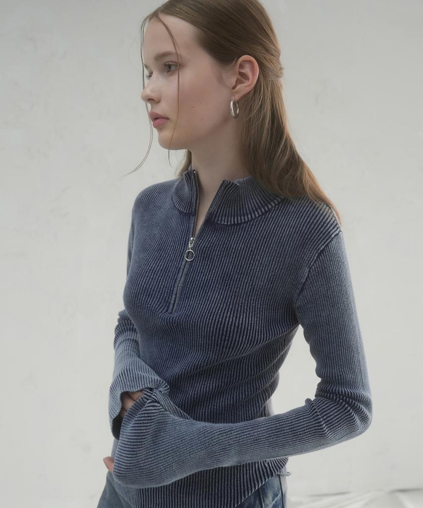 AVANDRESS May Bell Sleeve Half Zip-Up Knit - 3Col