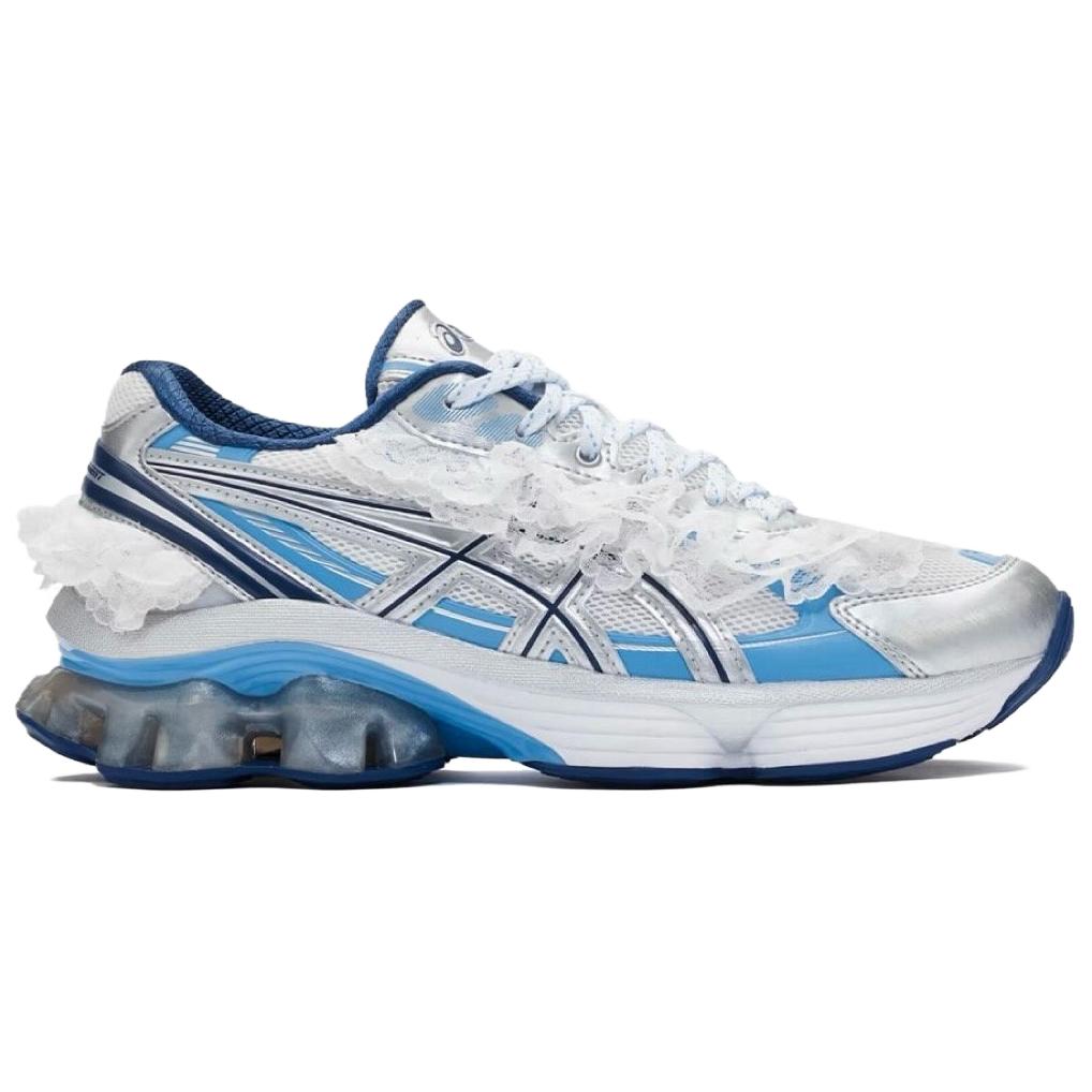 SHUSHU/TONG X ASICS GEL KINETIC FLUENT Abrasion Resistant Low Top Casual Running Shoes Unisex Blue White Sneakers 1203A822-101