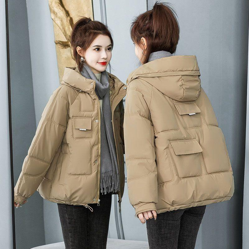 Winter Large Size Thin Thickened Bread Clothing Short Down Cotton Jacket Cotton Clothing Female Small Person Jacket
