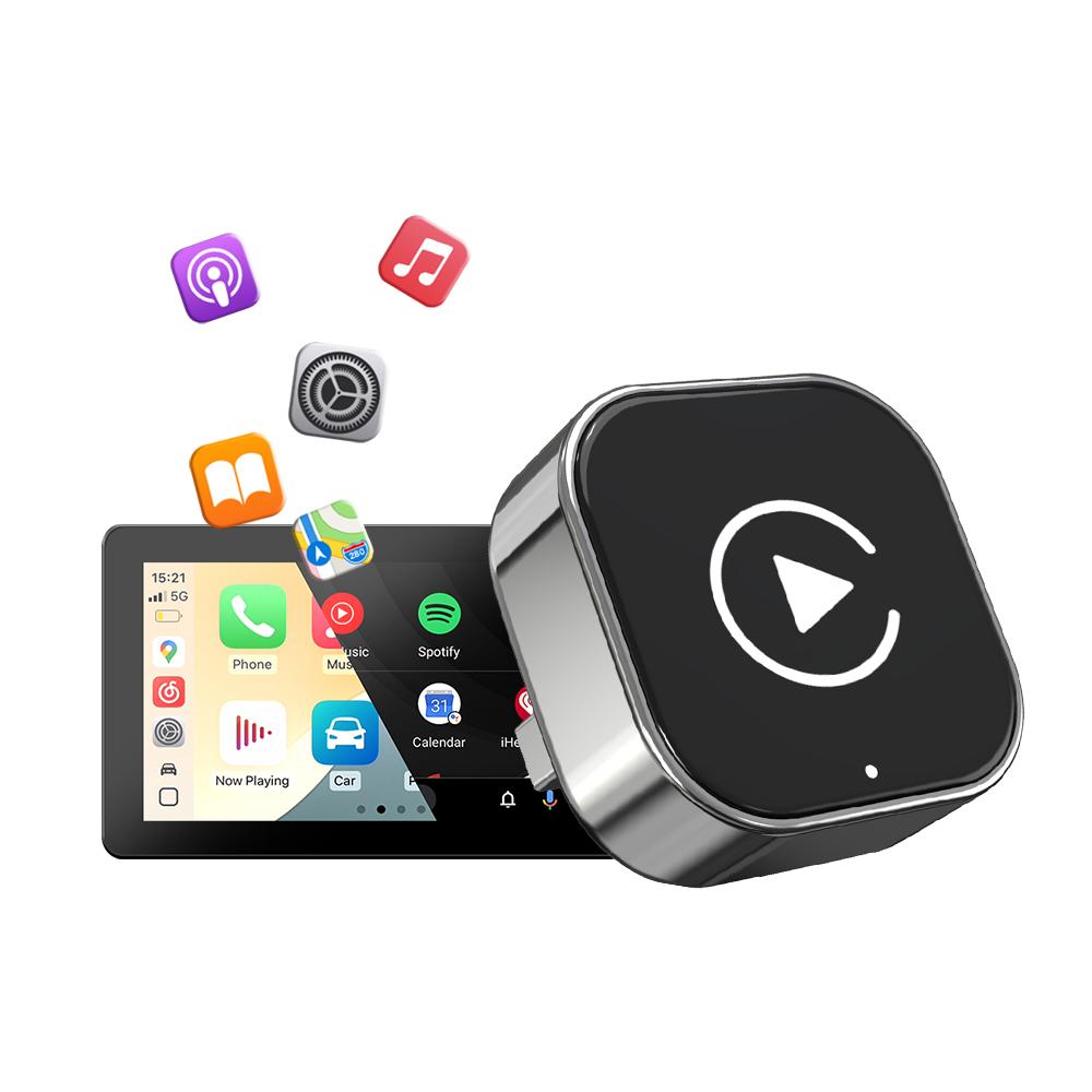 Беспроводной CarPlay Android 2026 Новый Умный Авто Адаптер Без Хлопот Plug&Play Стабильное BT WiFi Соединение Обновляемый по OTA Подходит для 99% Автомобилей
