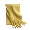 Women's Autumn Winter Warm Long Scarf Elegant Cashmere-like Pashmina Solid Color Tassel Shawl
