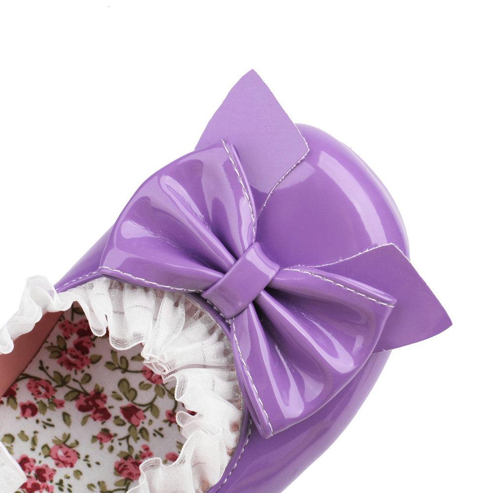 Свадебные туфли в стиле «Лолита» с оборками и бантом, кружевные, женские, на высоком каблуке, платье принцессы, розовое, большие размеры 34-48