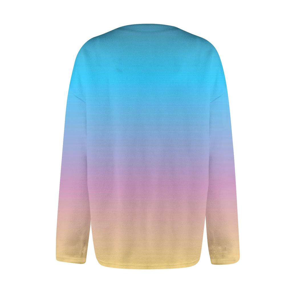 Женская модная принтованная куртка с длинным рукавом и вязанным кардиганом на пуговицах