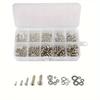 320 Pcs 304 Stainless Steel Hex Button Socket Head Cap Screw Hexagon Thread Machine Metric Nut Bolt Assortment Kit Set M2~M55