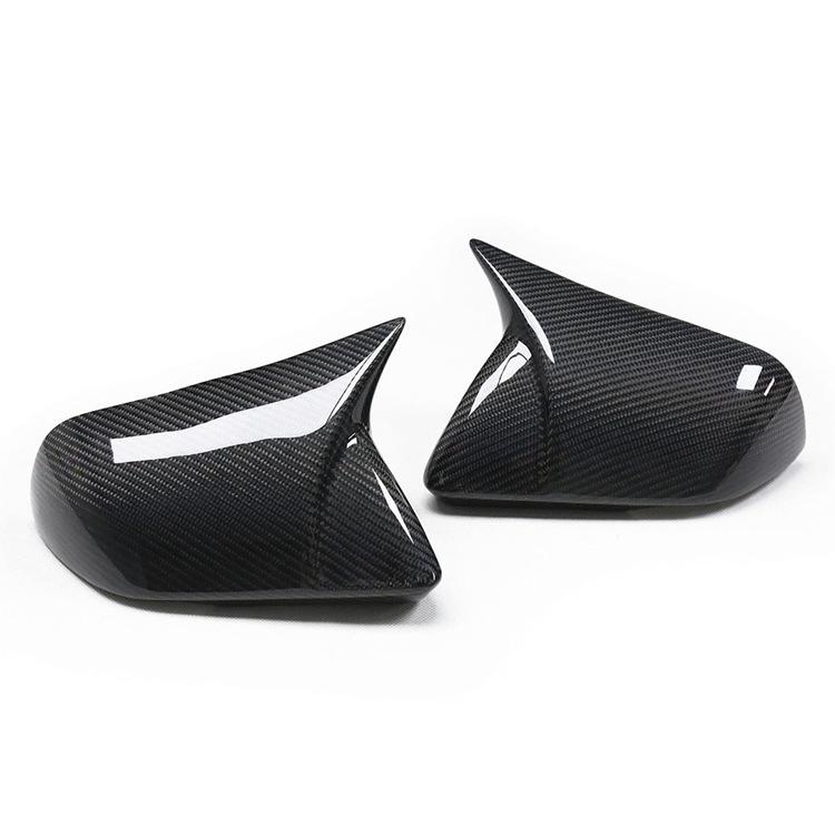 Carbon Fiber Rearview Mirror Cover with Lights for Ford Mustang 15 US Spec