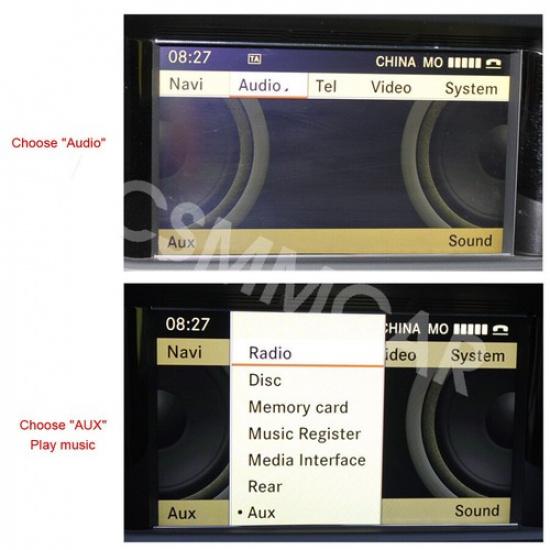 Подходит для Mercedes-Benz 2010-2024 Беспроводной автомобильный Bluetooth-адаптер для Apple iPhone