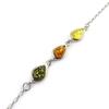 [N2771] - Silver Bracelet 'Inspiration' Amber 3 Tones (rhodium-plated) - 8x6 Mm