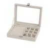 Flannel Jewelry Box Jewelry Storage Case with Safety Lock for Necklace Earrings Bracelets Rings