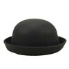 Мода Женщины Девушка Купол Верхняя Шляпа Однотонный Хлопок Полиэстер Федора Шляпы Дети Котелок Повседневная Родитель-ребенок Федора Шляпа