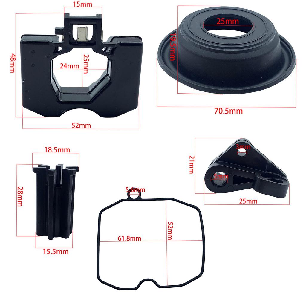 LandTank Carburetor Repair Kit for Harley CV40 27421-99C CV Carburetor Kit with Float and Vacuum Diaphragm