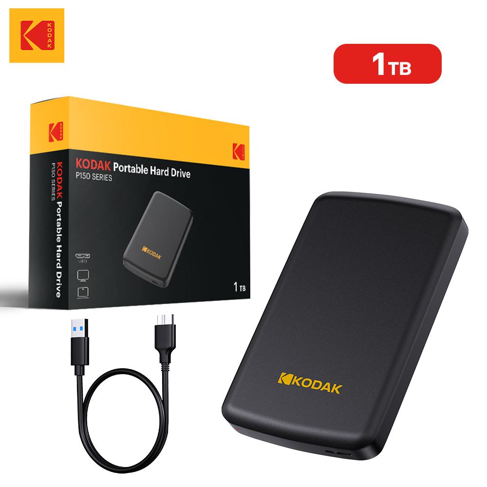 Kodak P150 500 ГБ/1 ТБ 2,5'' Портативный внешний жесткий диск USB 3.0 5 Гбит/с Игровой диск для хранения Данных Совместим с ноутбуком и настольным компьютером