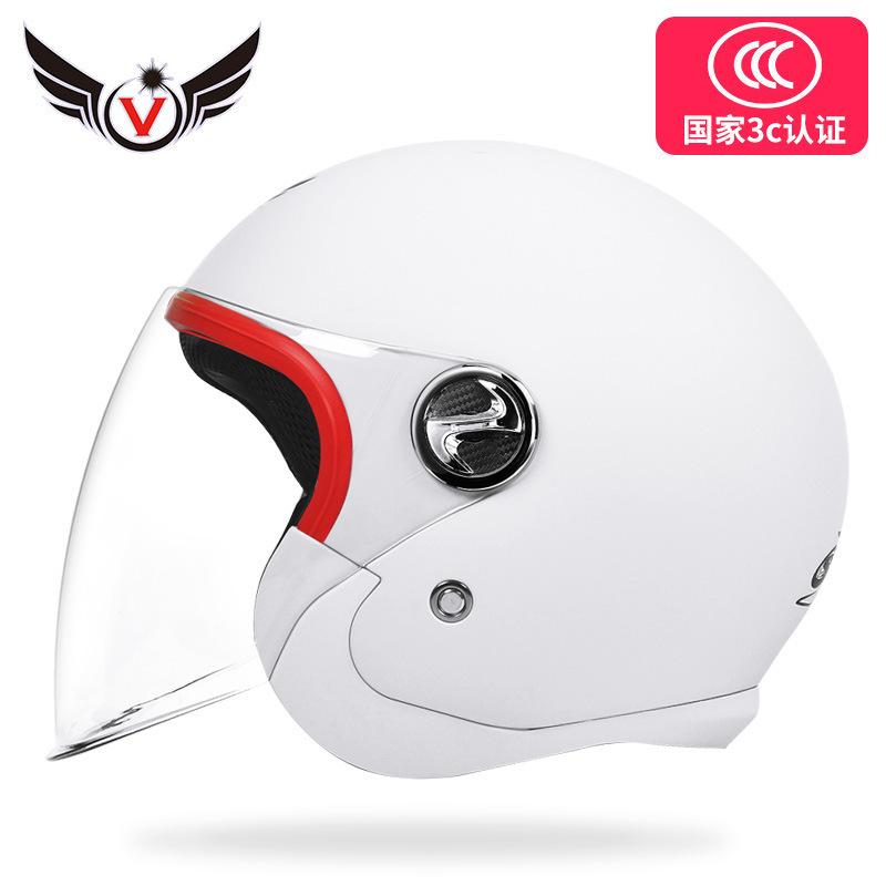 New electric vehicle motorcycle men's and women's helmets four seasons universal 3/4 helmet tram windproof AD thermal helmet