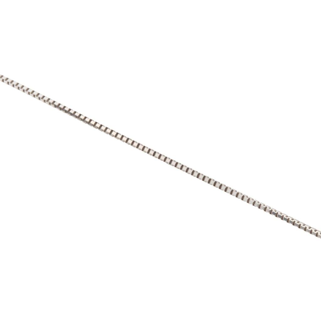 Ожерелье из белого золота K18WG с венецианской цепочкой, регулирующей ширину [Fairy Kallet] (Слайд 0,8 мм 45 см)