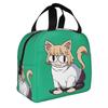Neco Arc Cat Insulated Lunch Bags for Women Cartoon Comic Game Resuable Cooler Thermal Bento Box Work School Travel