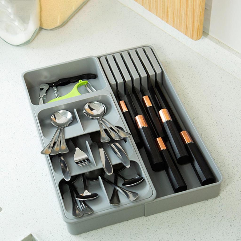 Silverware Organizer Flatware for Kitchen, Expandable Tray, Kitchen Utensil Tray