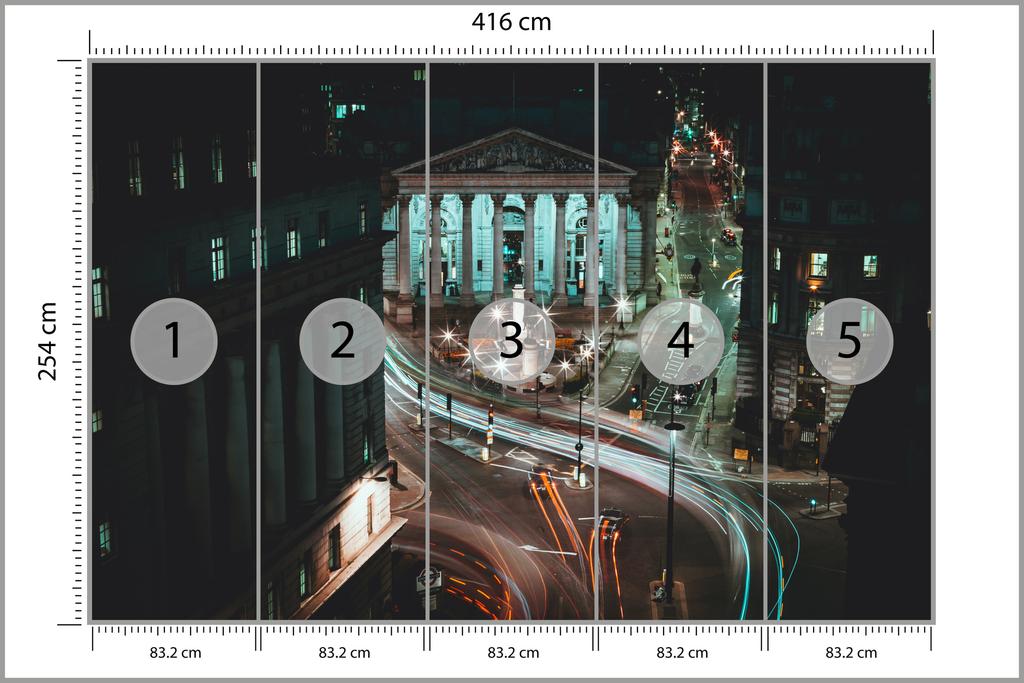 Photomural London At Night Self-Adhesive Mural 416x290