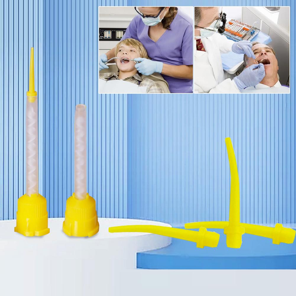 50 шт. одноразовая силиконовая резина стоматологическая транспортная смесительная головка слепочные материалы смесительная трубка стоматологические материалы
