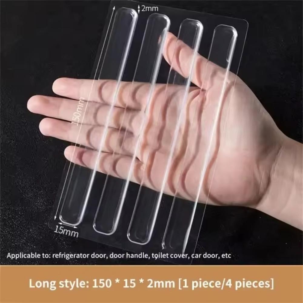 Силиконовые самоклеящиеся буферные прокладки для холодильника, полоса для предотвращения столкновений, дверной стопор, бамперы для шкафа, прозрачная защитная накладка для стен